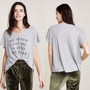 Wildfox Grey V-Neck Back Up Costume Tee NWT